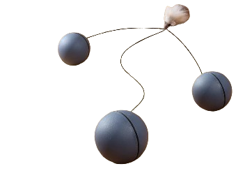 Mekansk kattleksak själv rullande boll